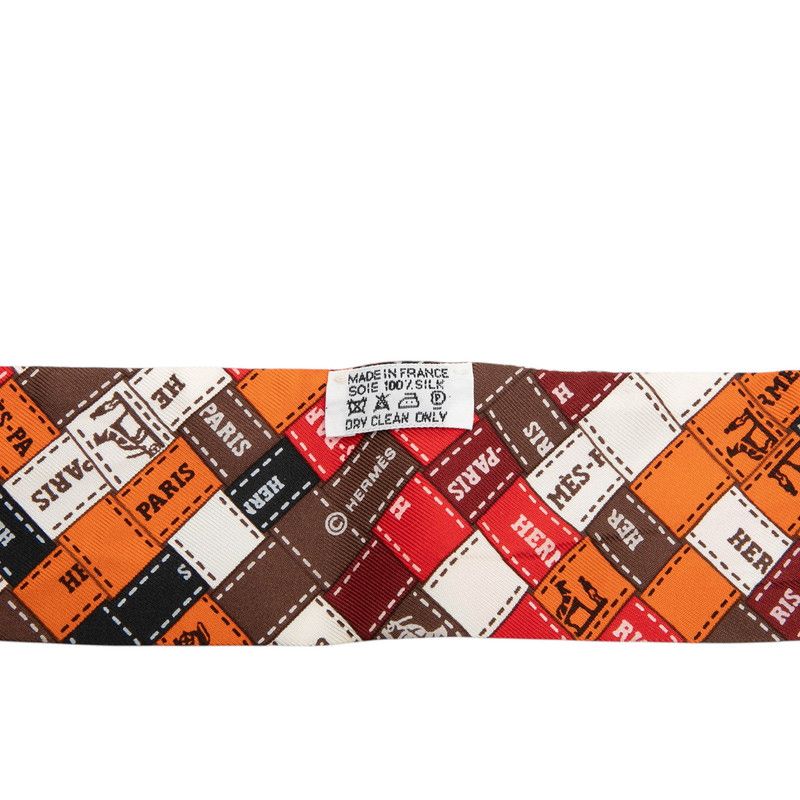 Hermes Twilly Bolduc Scarf Multicolor Silk — view 4