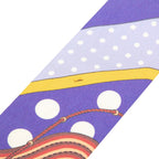 Hermes Twilly Clic Clac a Pois Scarf Purple Silk — view 3