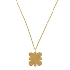 Celine Triomphe Stone Logo Gold Necklace — view 3