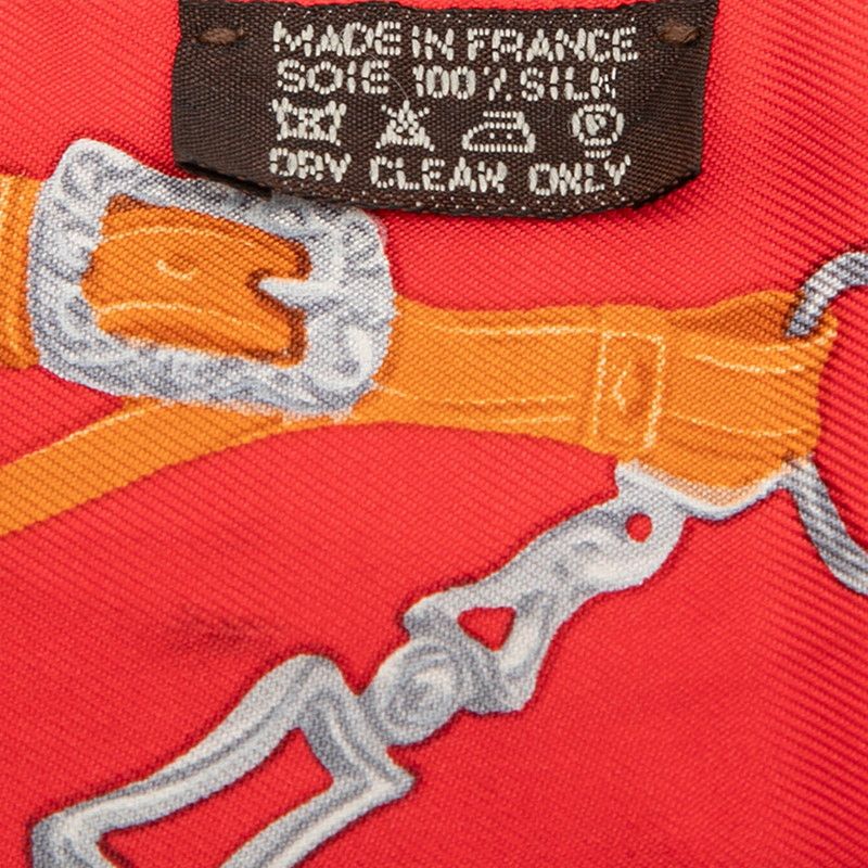 Hermes Twilly Brides de Gala Scarf Red Silk — view 6