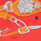 Hermes Twilly Brides de Gala Scarf Red Silk — view 4