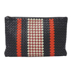 Bottega Veneta Intrecciato Clutch Leather Black
