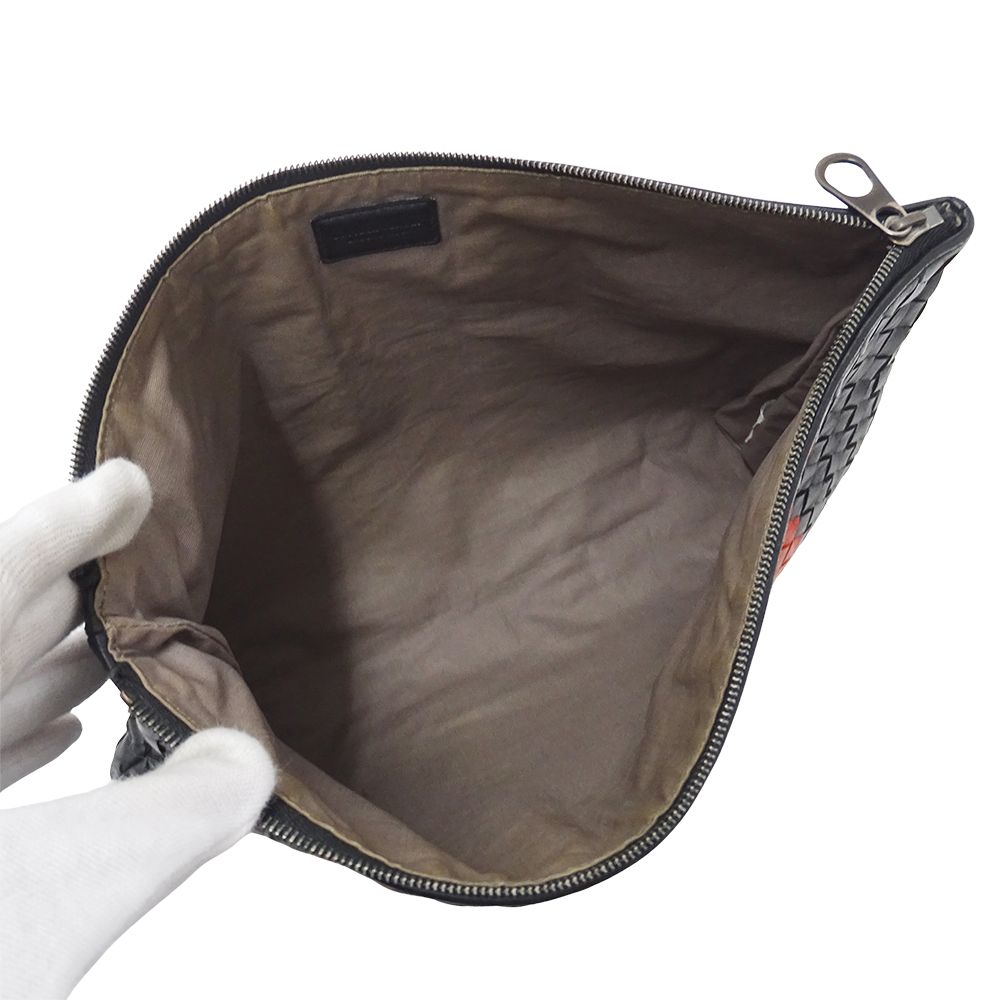 Bottega Veneta Intrecciato Clutch Leather Black — view 4