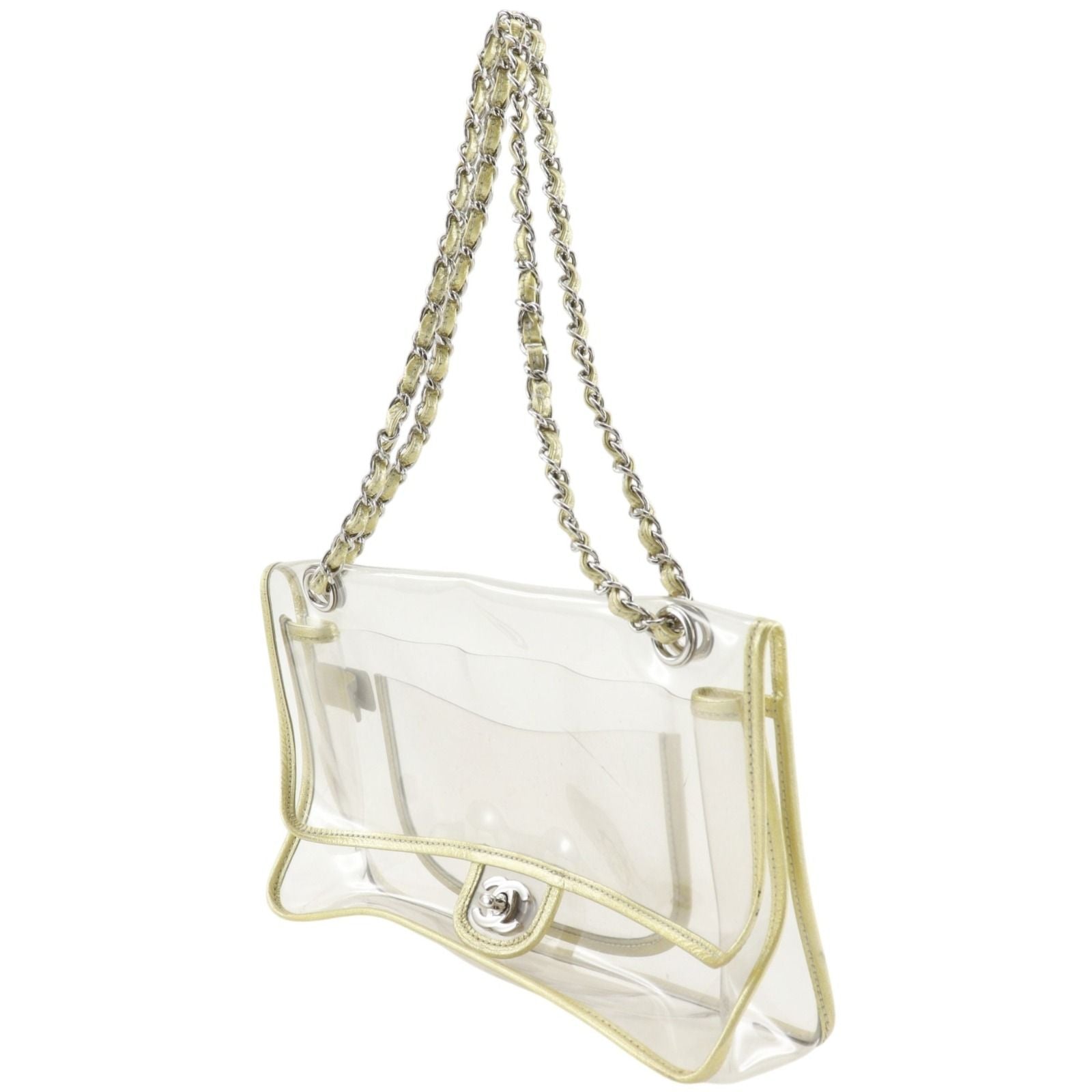 Chanel Chain Shoulder Vinyl Clear Gold — view 2