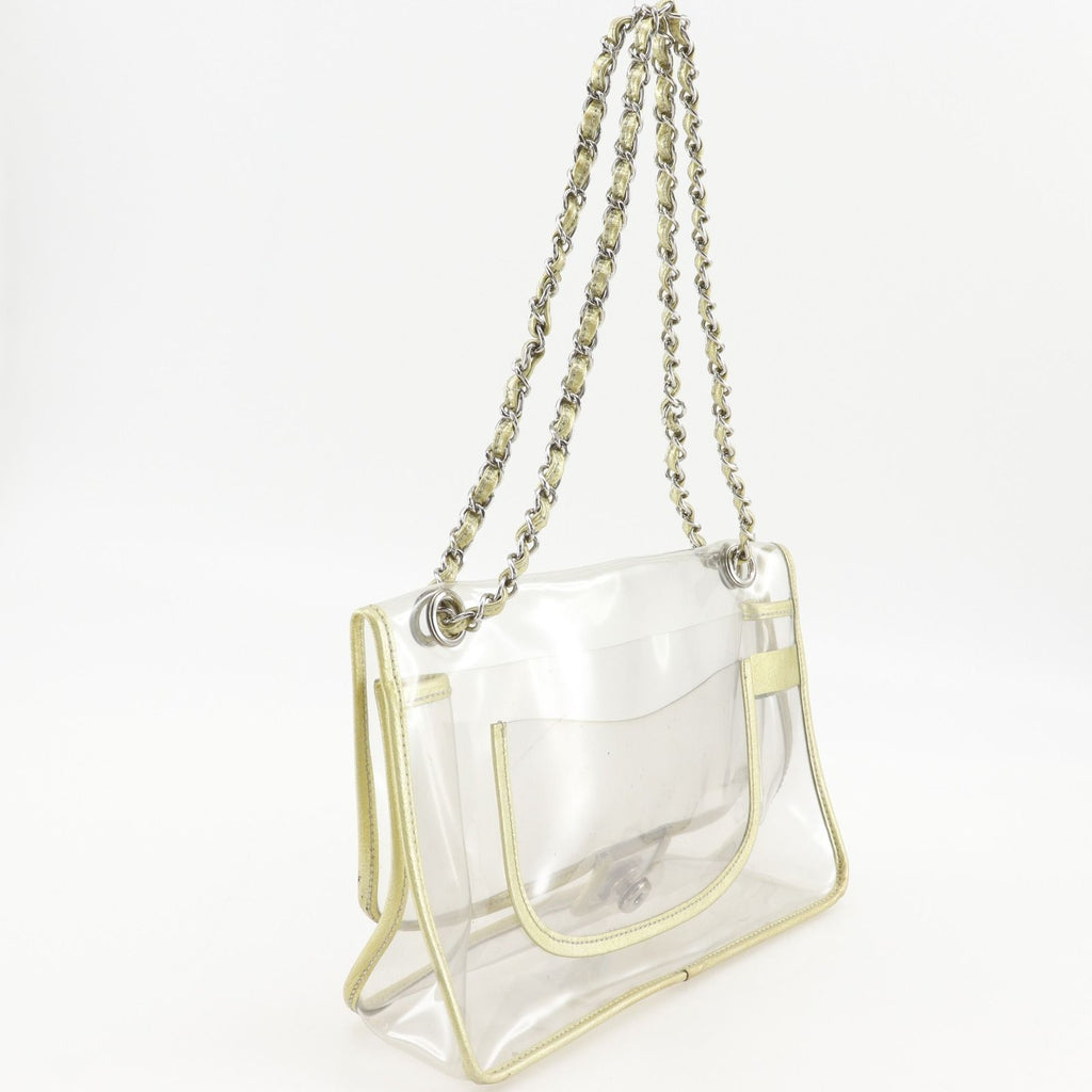 Chanel Chain Shoulder Vinyl Clear Gold — view 3