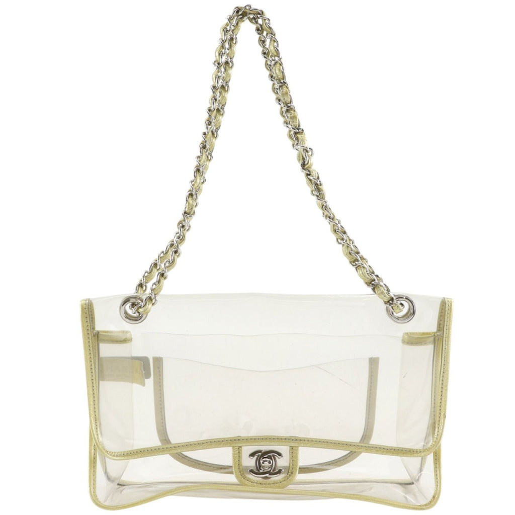 Chanel Chain Shoulder Vinyl Clear Gold