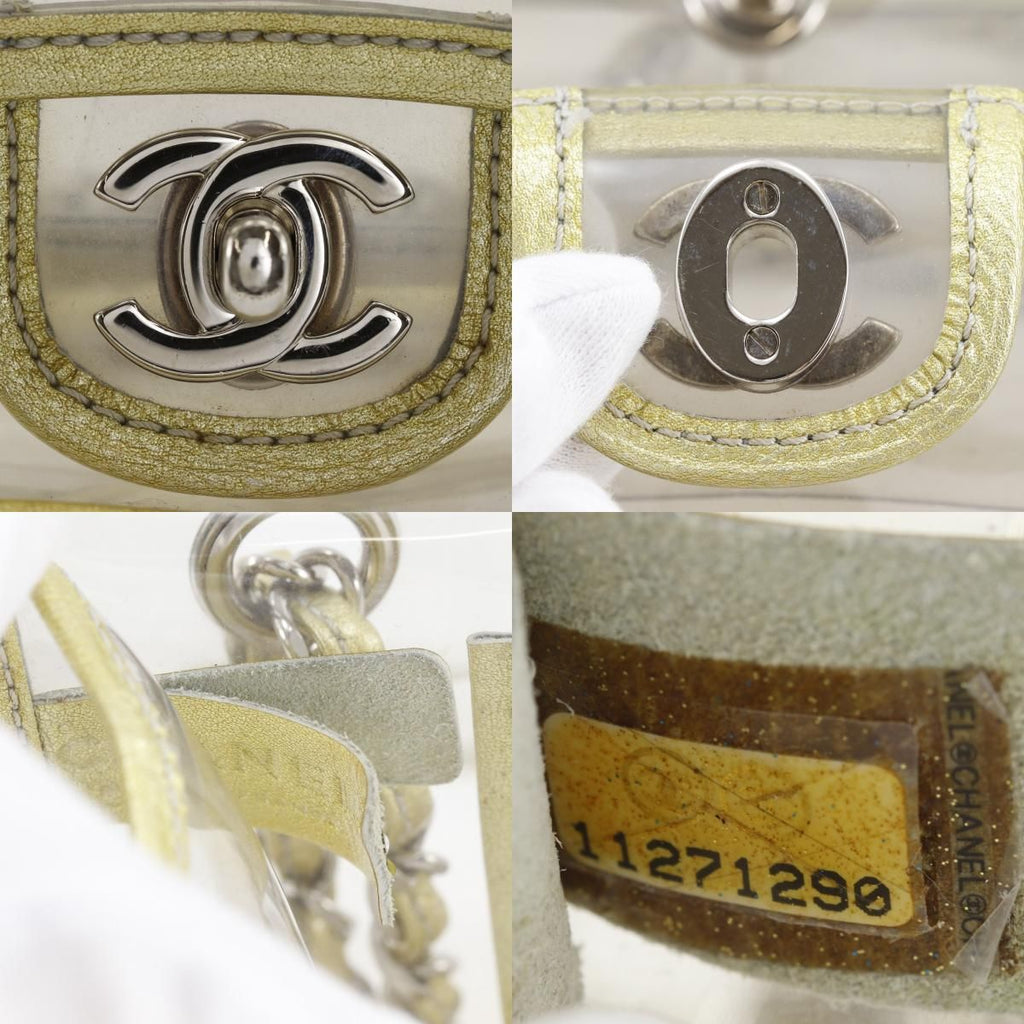 Chanel Chain Shoulder Vinyl Clear Gold — view 9