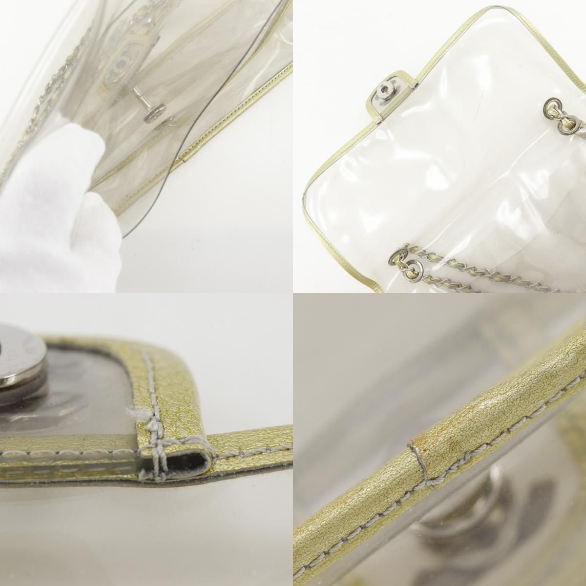 Chanel Chain Shoulder Vinyl Clear Gold — view 7