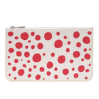 Louis Vuitton Neverfull Pouch Yayoi Kusama Dot Infinity Leather White