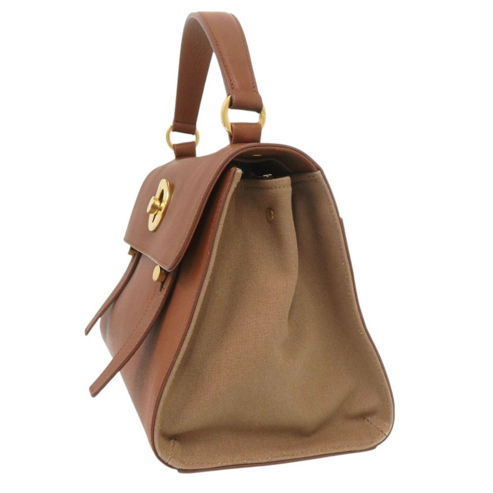 Saint Laurent Paris Muse Two Leather Canvas Brown 2-Way Shoulder — view 6
