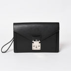Louis Vuitton Epi Bag Black Pochette Sellier Second Bag Silver