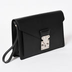 Louis Vuitton Epi Bag Black Pochette Sellier Second Bag Silver — view 3