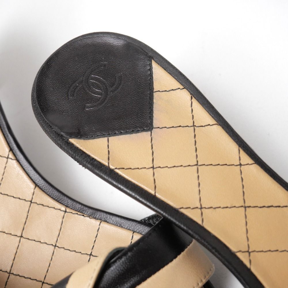 Chanel Sandals 39 CC Logo Bicolor — view 6
