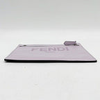 Fendi Clutch Zucca Gray Purple Leather Silver — view 3