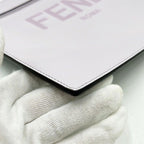 Fendi Clutch Zucca Gray Purple Leather Silver — view 4