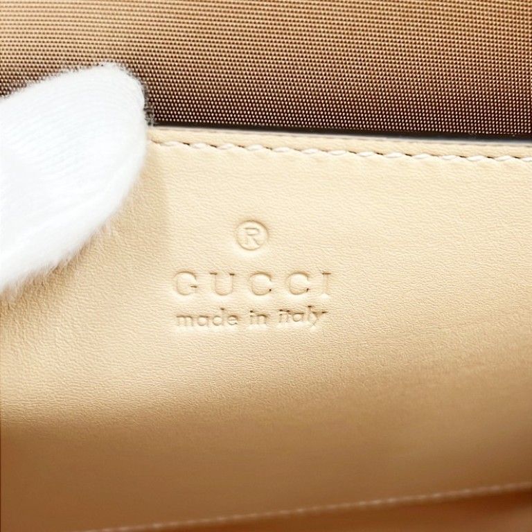 Gucci Clutch GG Supreme Gold Beige Leather — view 8