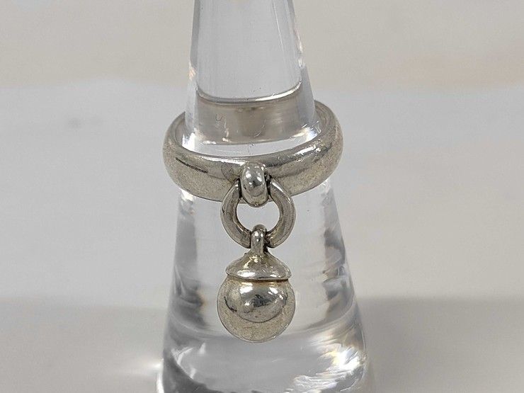 Tiffany & Co Ring Ball Dangle Silver