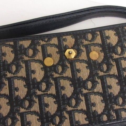 Dior Vintage Trotter Shoulder Bag Navy — view 7