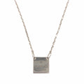 Gucci Logo Plate Necklace 925 Sterling Silver