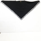 Fendi Cashmere Fringe Triangle Shawl Scarf — view 2