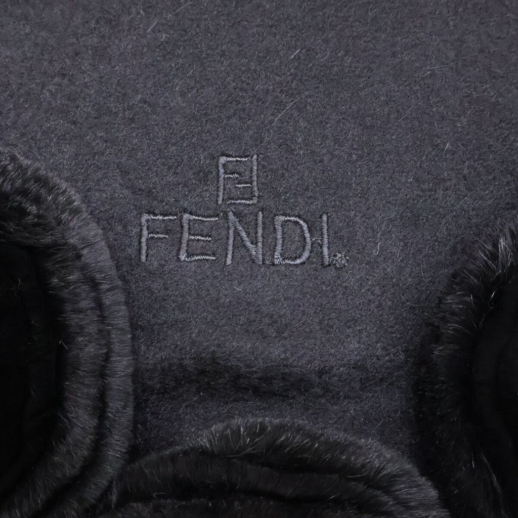 Fendi Cashmere Fringe Triangle Shawl Scarf — view 4