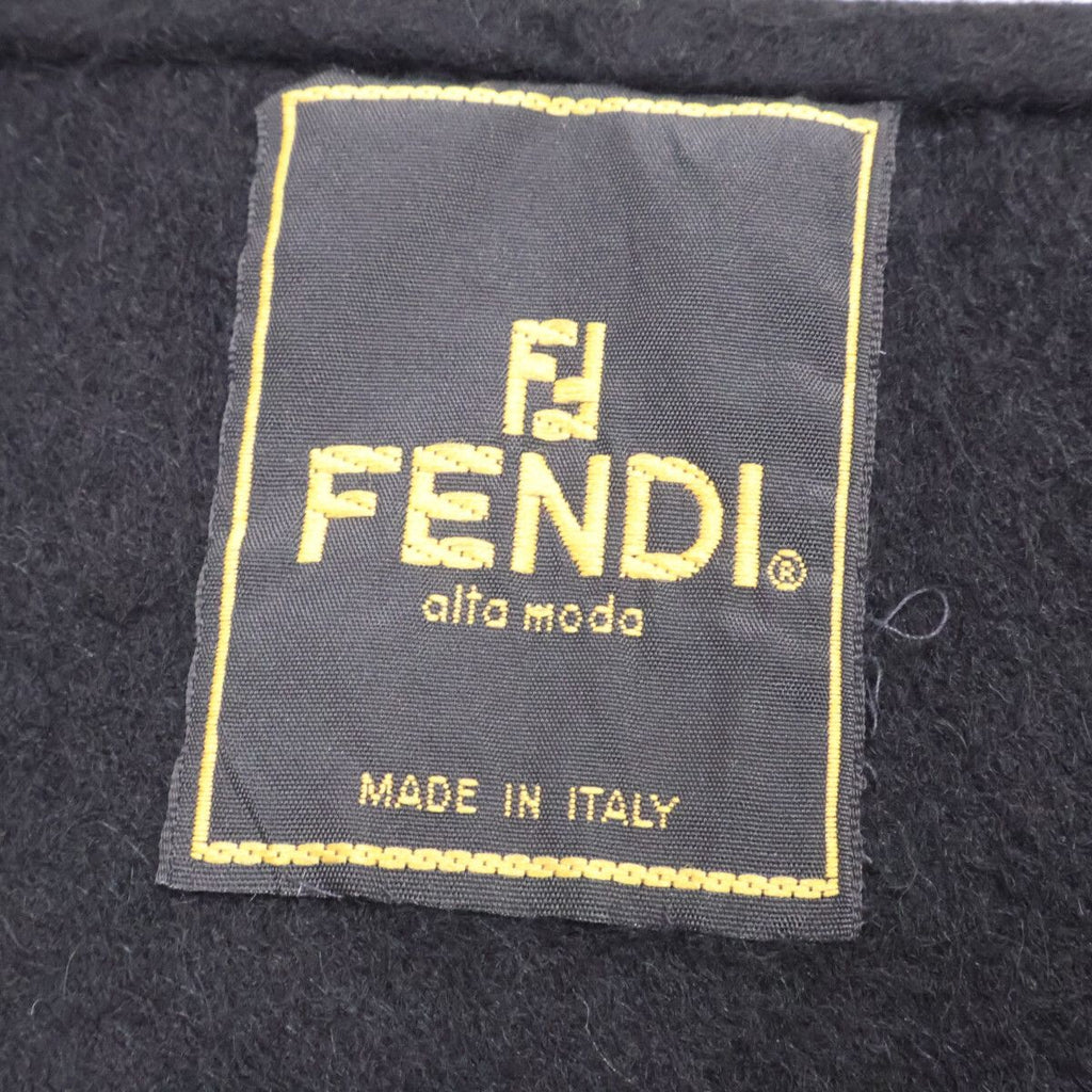 Fendi Cashmere Fringe Triangle Shawl Scarf — view 5