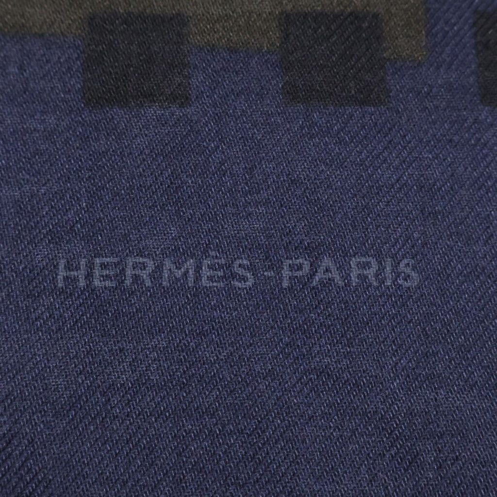 Hermes Dot Pattern Cashmere Silk Scarf — view 3