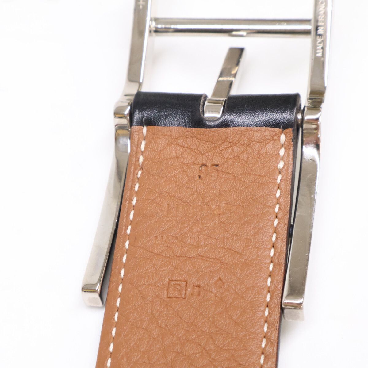 Hermes Easy Box Calf Vo Togo Reversible 95 Belt — view 8