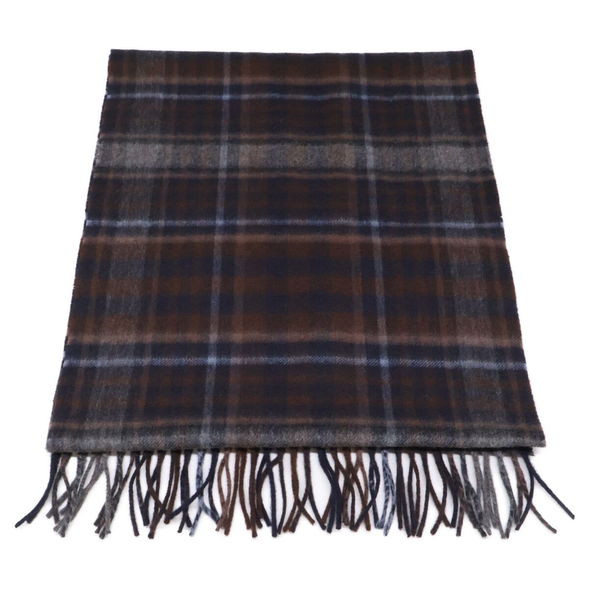 Louis Vuitton Cashmere Wool Tartan Check Fringe Scarf — view 3