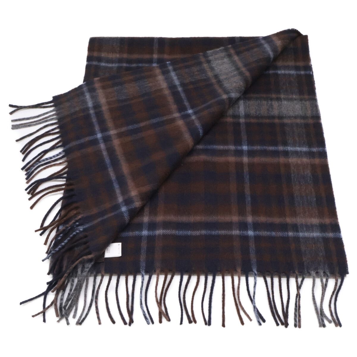 Louis Vuitton Cashmere Wool Tartan Check Fringe Scarf — view 4