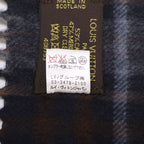Louis Vuitton Cashmere Wool Tartan Check Fringe Scarf — view 7