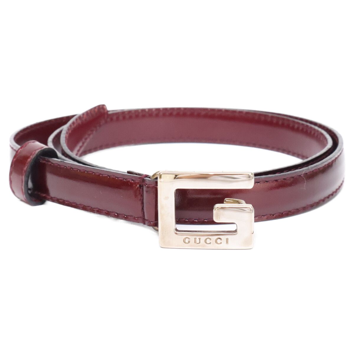 Gucci Logo Buckle Leather Belt