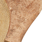Gucci Wedge Sole Sandals 37 Beige Black Leather Wood — view 8