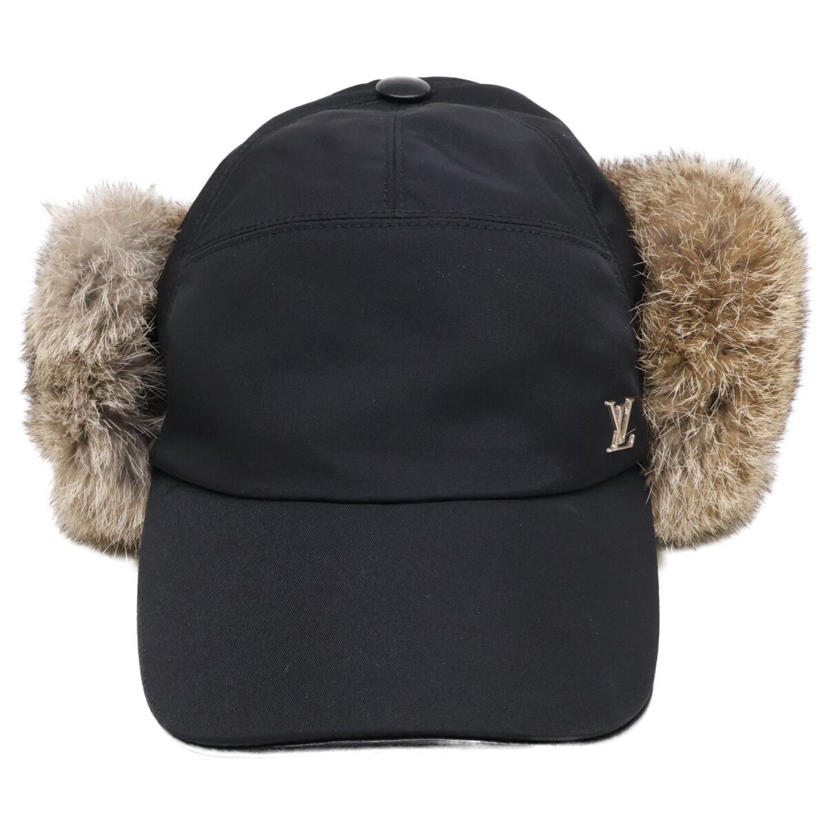 Louis Vuitton Rabbit Fur Nylon Cap 59 — view 2