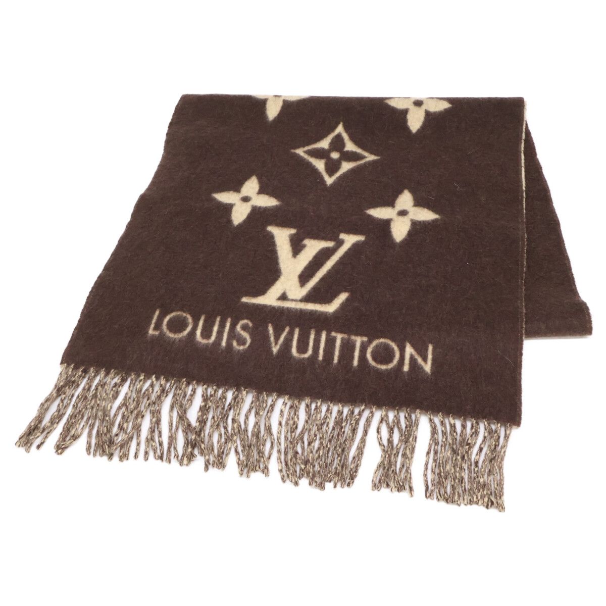 Louis Vuitton Echarpe Reykjavik Monogram Cashmere Fringe