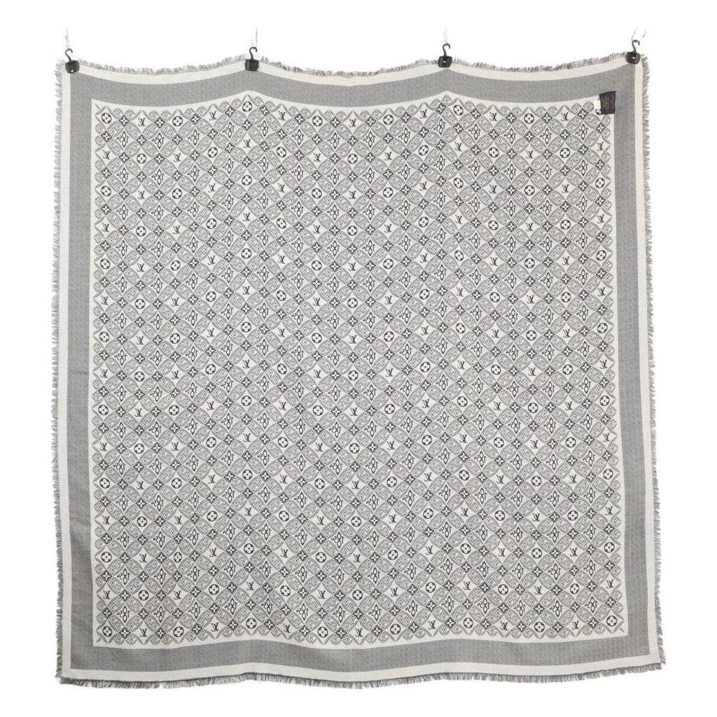 Louis Vuitton Since Monogram Silk Wool Shawl Scarf — view 2