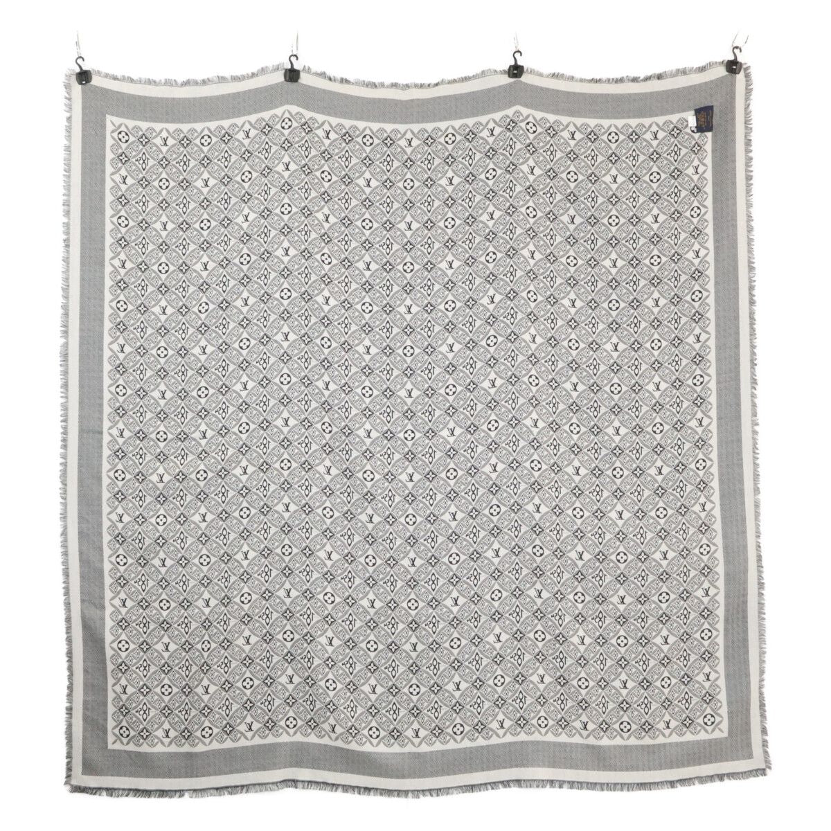 Louis Vuitton Since Monogram Silk Wool Shawl Scarf — view 2