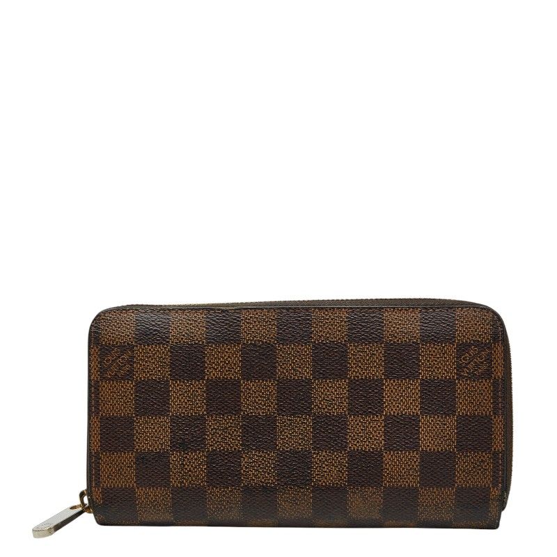 Louis Vuitton Damier Zippy Wallet Zip Around Brown