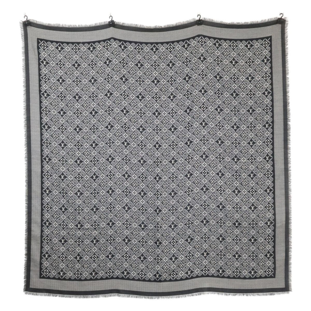 Louis Vuitton Since Monogram Silk Wool Shawl Scarf