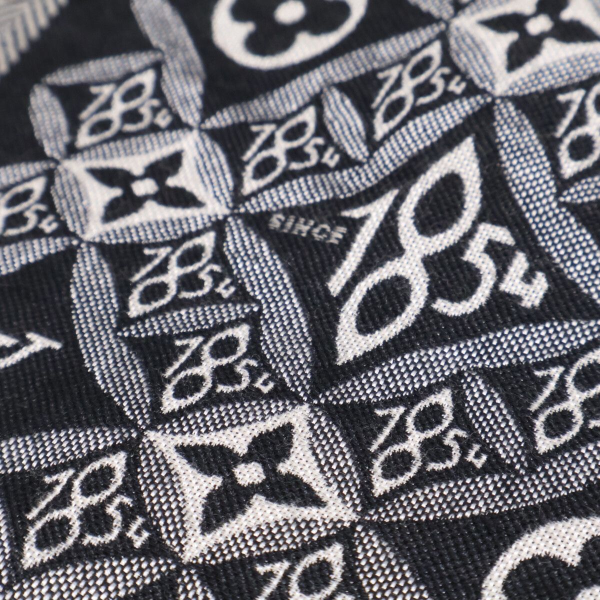 Louis Vuitton Since Monogram Silk Wool Shawl Scarf — view 5