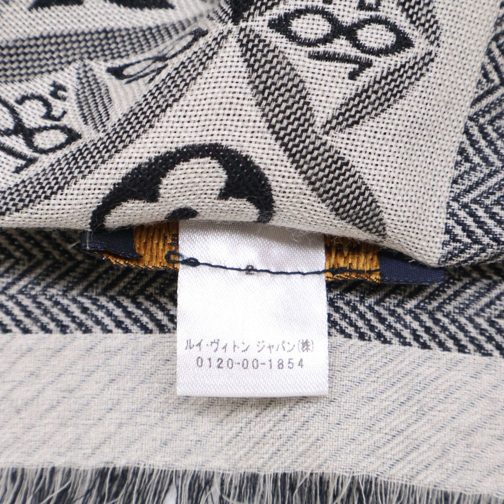 Louis Vuitton Since Monogram Silk Wool Shawl Scarf — view 4