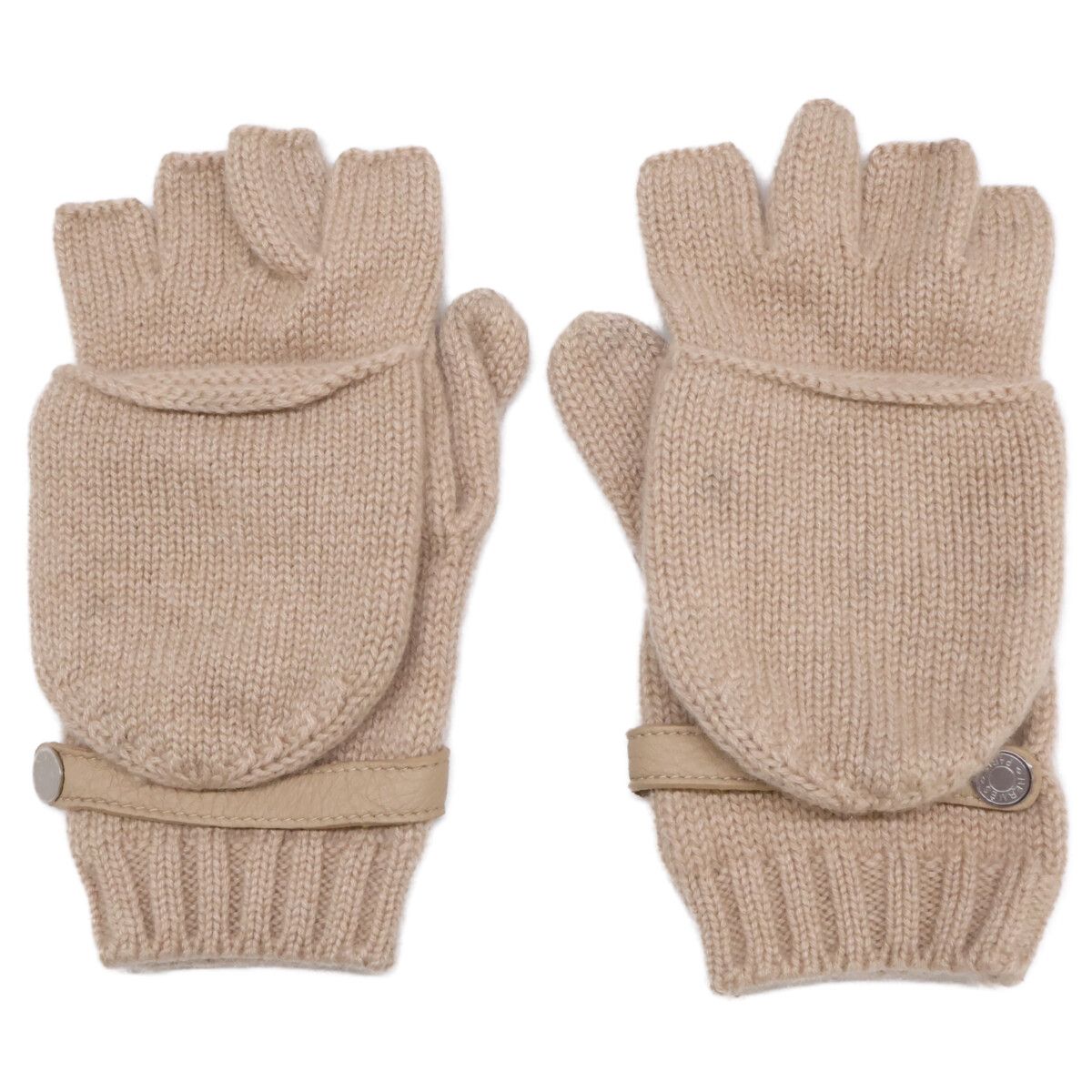 Hermes Baltimore Series Button Cashmere Deerskin Gloves — view 3