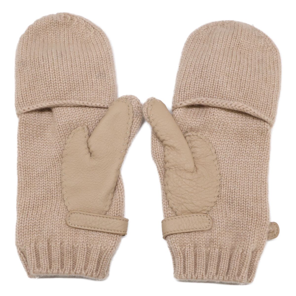 Hermes Baltimore Series Button Cashmere Deerskin Gloves — view 2