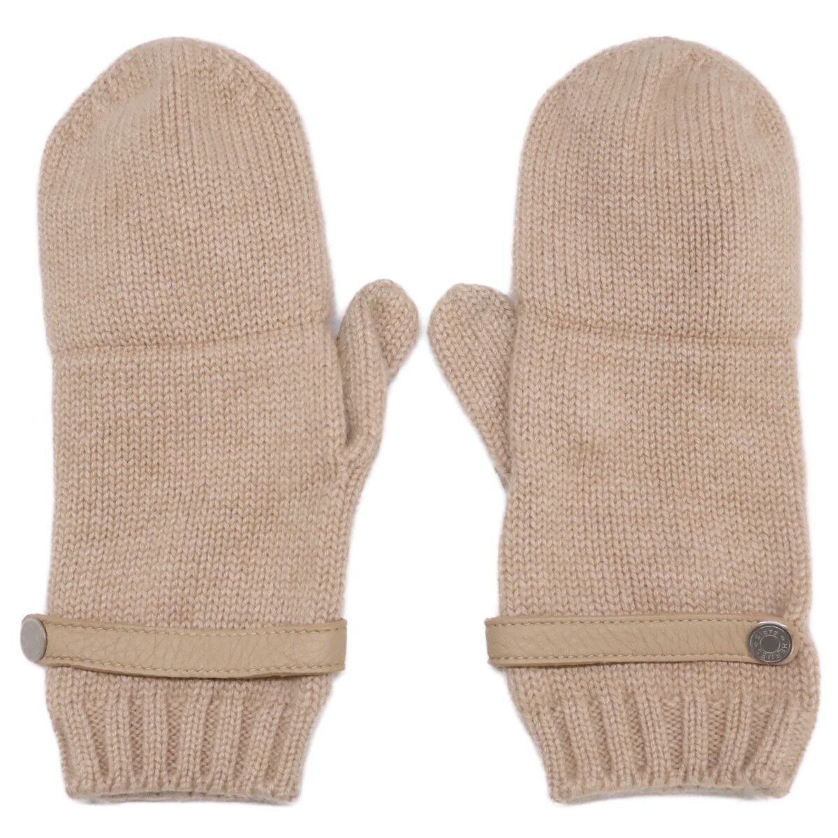Hermes Baltimore Series Button Cashmere Deerskin Gloves