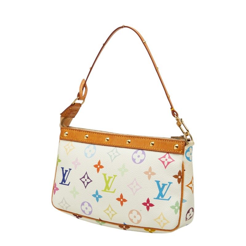 Louis Vuitton Monogram Multicolor Pochette 2-Way Shoulder Bag Blanc White — view 2