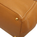 Prada Tote Shoulder Bag 2-Way Caramel Camel Vitello Daino Leather — view 6