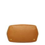 Prada Tote Shoulder Bag 2-Way Caramel Camel Vitello Daino Leather — view 3
