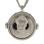 Louis Vuitton Necklace Collier Medallion Silver Metal — view 2