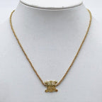 Celine Necklace Macadam Gold Metal