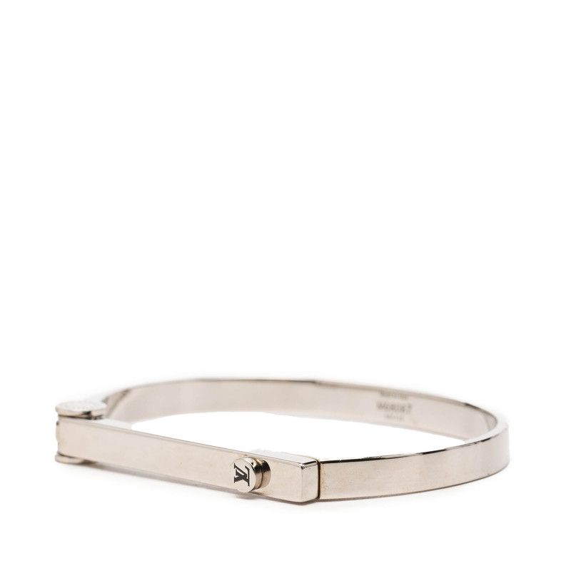 Louis Vuitton LV Lock Bracelet Silver Metal — view 2